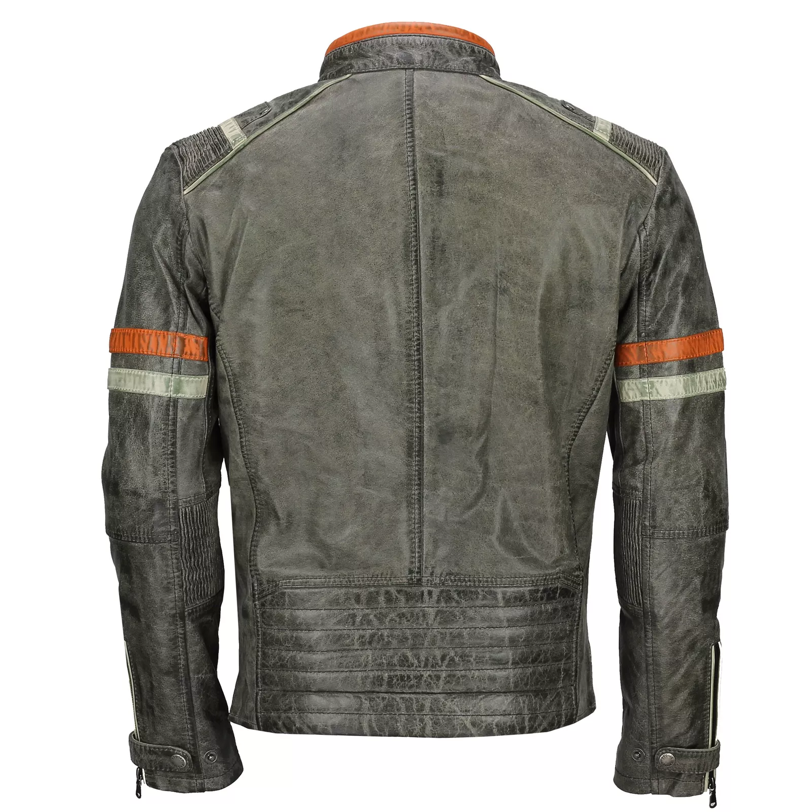 SKY-SELLER Black Cowhide Jacket Men - Black Real real Mens Motorcycle Jacket - Image 4