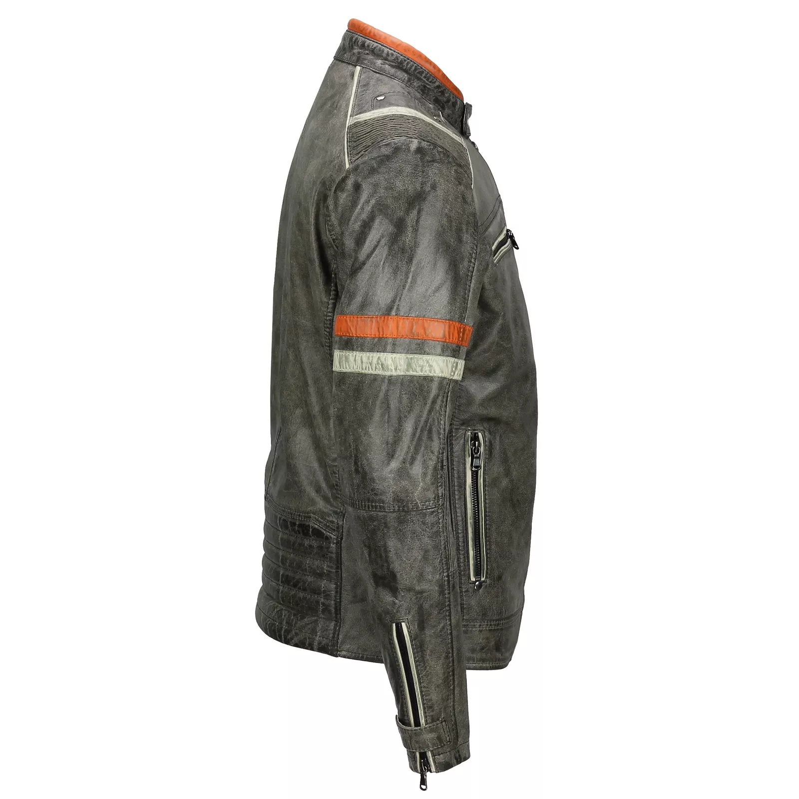 SKY-SELLER Black Cowhide Jacket Men - Black Real real Mens Motorcycle Jacket - Image 6