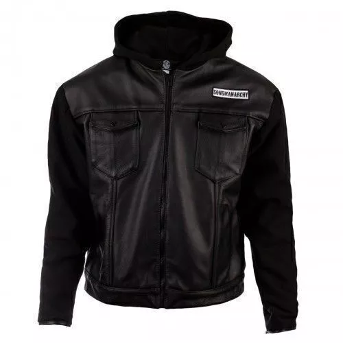 SOA Sons of Anarchy Hooded Real Cowhide Jacket