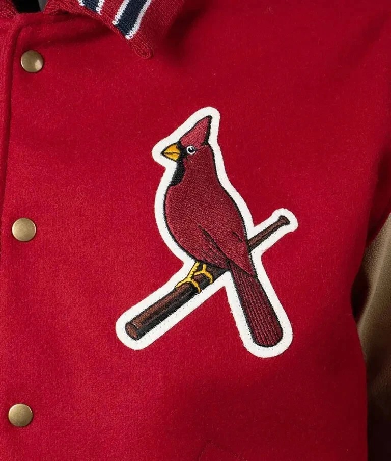 St. Louis Cardinals 1940 Red Wool Genuine Cowhide Sleeves Varsity Men's Jacket - Image 2