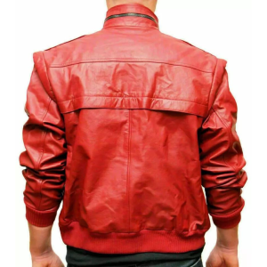 The Karate Kid Johnny Lawrence Cobra Kai Red Cowhide Jacket Bomber Jacket Coat