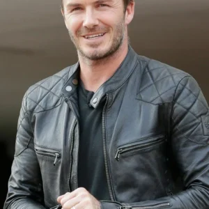 Men’s David Beckham Cowhide Biker Jacket