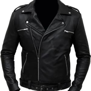 The Walking Dead Negan Jeffrey Dean Morgan Black Cowhide Jacket