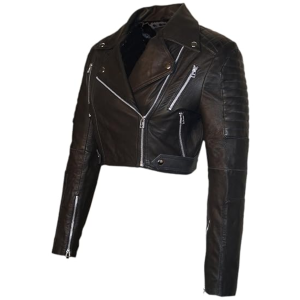 Vannamoda Short Biker Cowhide Women Jacket