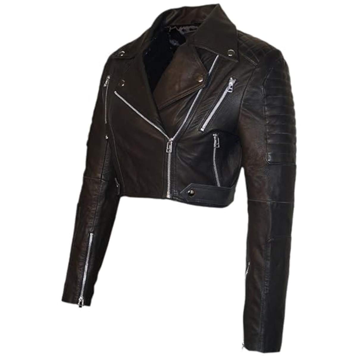 Vannamoda Short Biker Cowhide Women Jacket