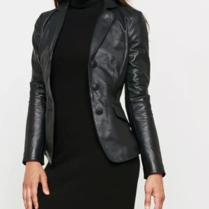 real Cowhide Blazer Jackets for Women