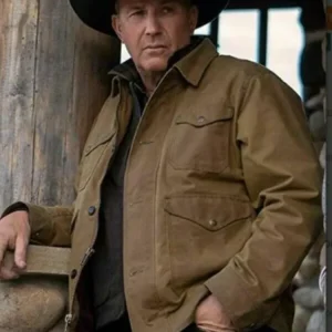 YELLOWSTONE JOHN DUTTON BROWN COTTON JACKET