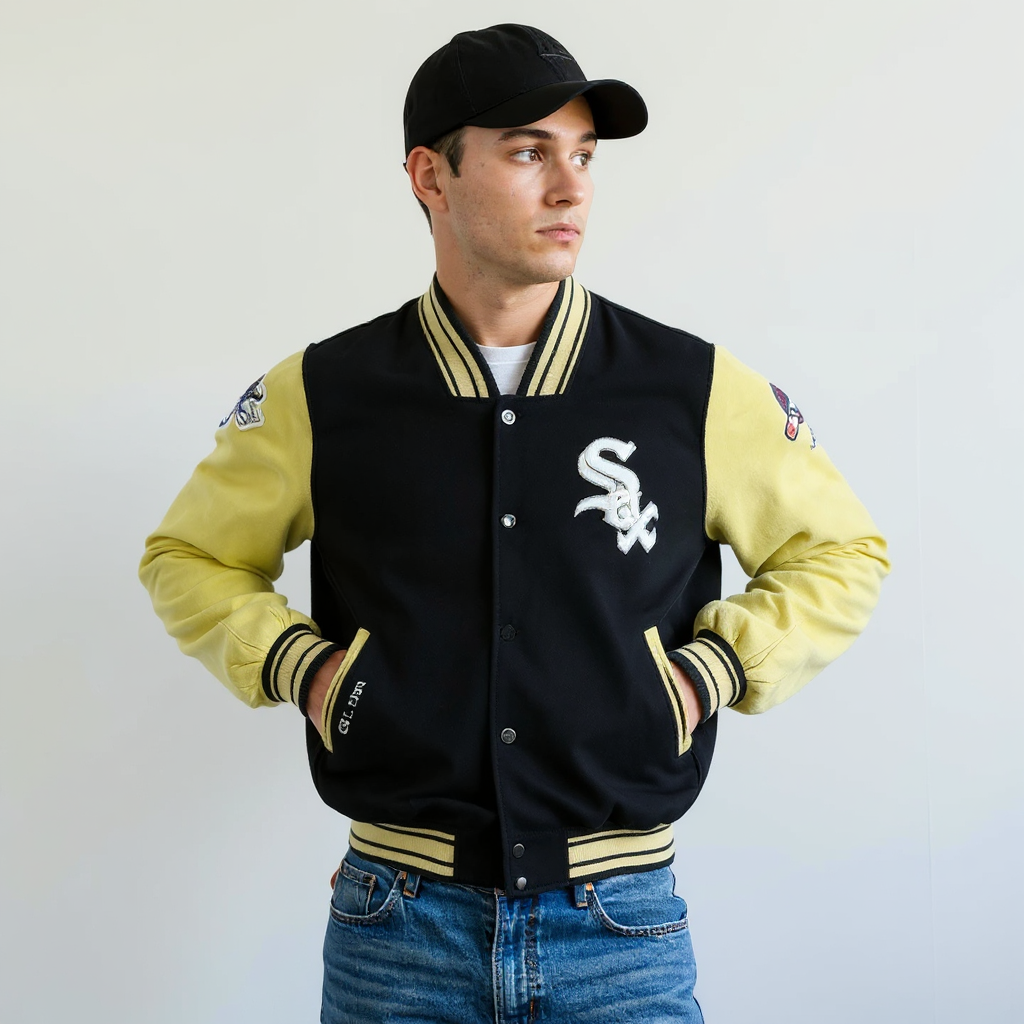 2005 Chicago White Sox Champions Wool Genuine Cowhide Varsity Letterman Jacket