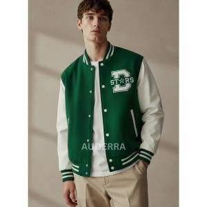 Dallas Stars Classic Green Wool Genuine Cowhide Sleeves Varsity Letterman Jacket