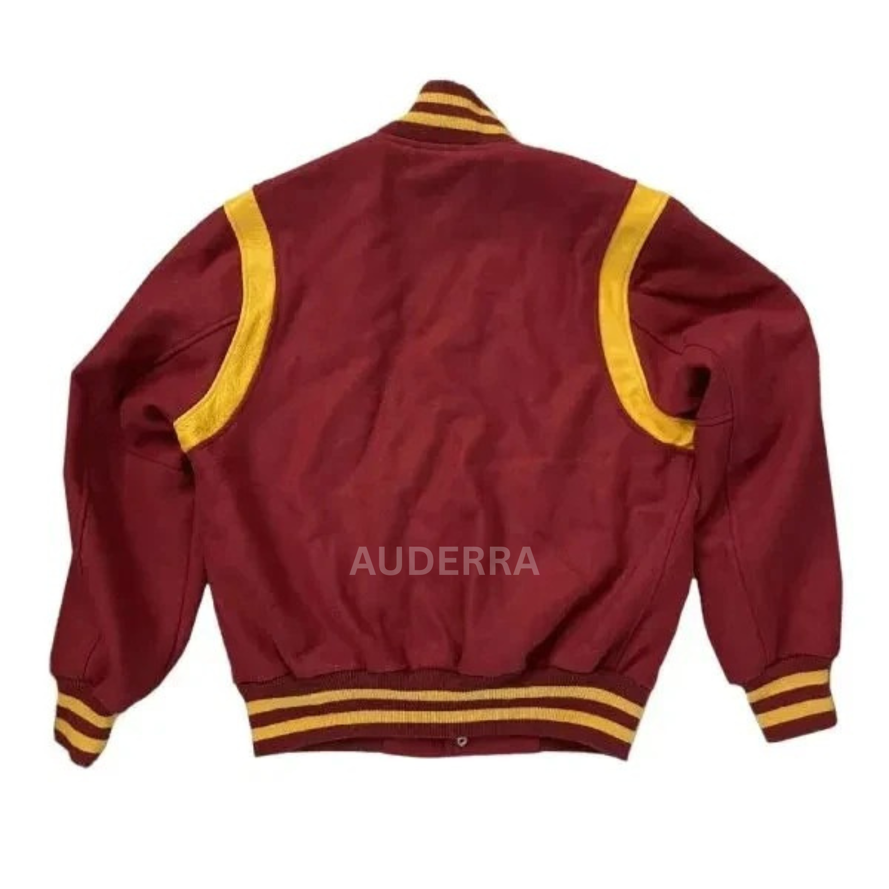 USC Trojans Student Burgundy Wool Full-Snap Letterman Men Varsity Bomber Jacket - Image 3