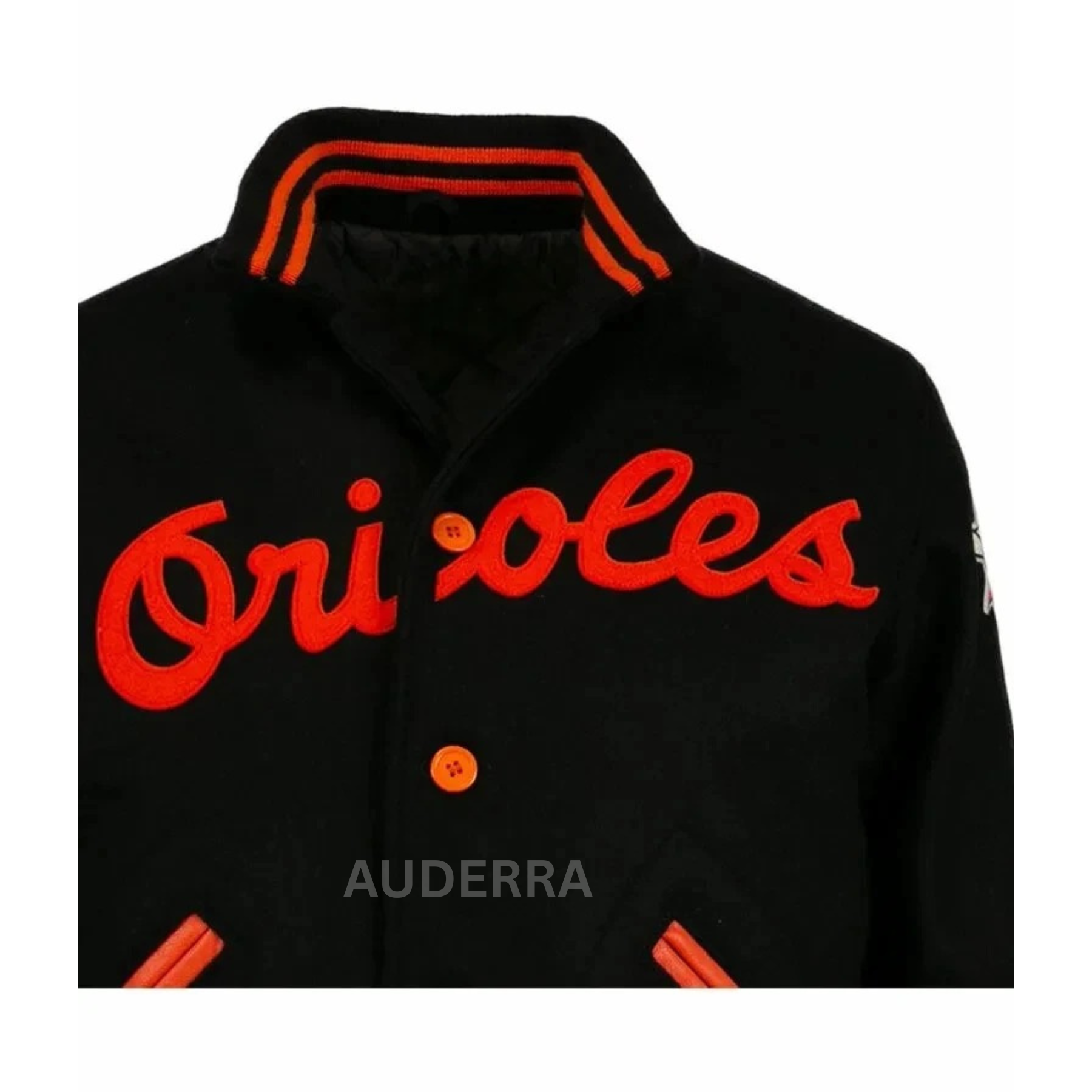 Baltimore Orioles 1966 Black Wool Bomber Varsity Women's Letterman Baseball Jacket - Image 5