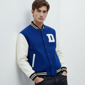 Duke Blue Devils Graduate Varsity Wool Cowhide Sleeves Men's Letterman Jacket