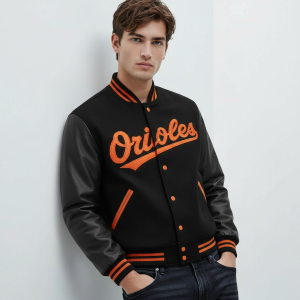 Baltimore Orioles 1966 Black Wool Bomber Varsity Men's Letterman Baseball Jacket