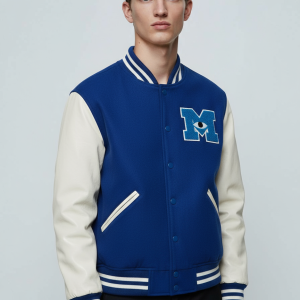 Monsters University James Sullivan Letterman Wool Cowhide Sleeves Varsity Jacket